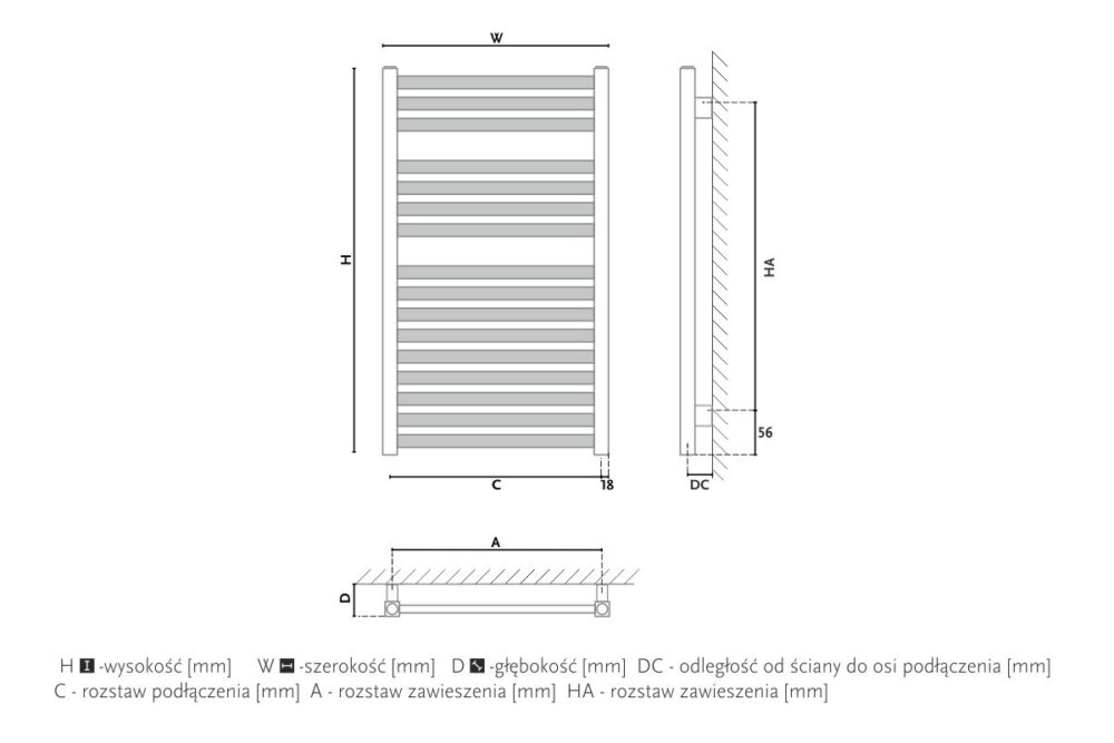 Radiator design GORGIEL ANGU AAN 90/45