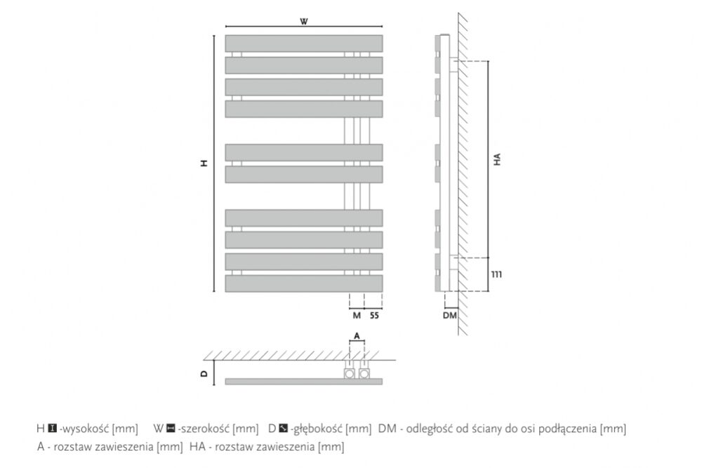 Radiator design GORGIEL CREST ACR 115/50