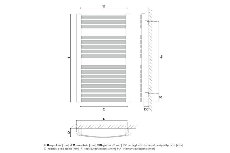 Radiator design GORGIEL ZENITH W AZ-W 140/60