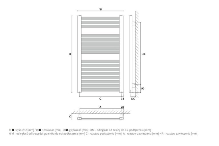 Radiator design GORGIEL NADIR DR AD-DR 95/55