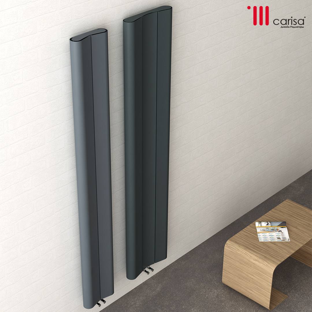 Radiator design CARISA CURVY 1800x370 TXGrey alum