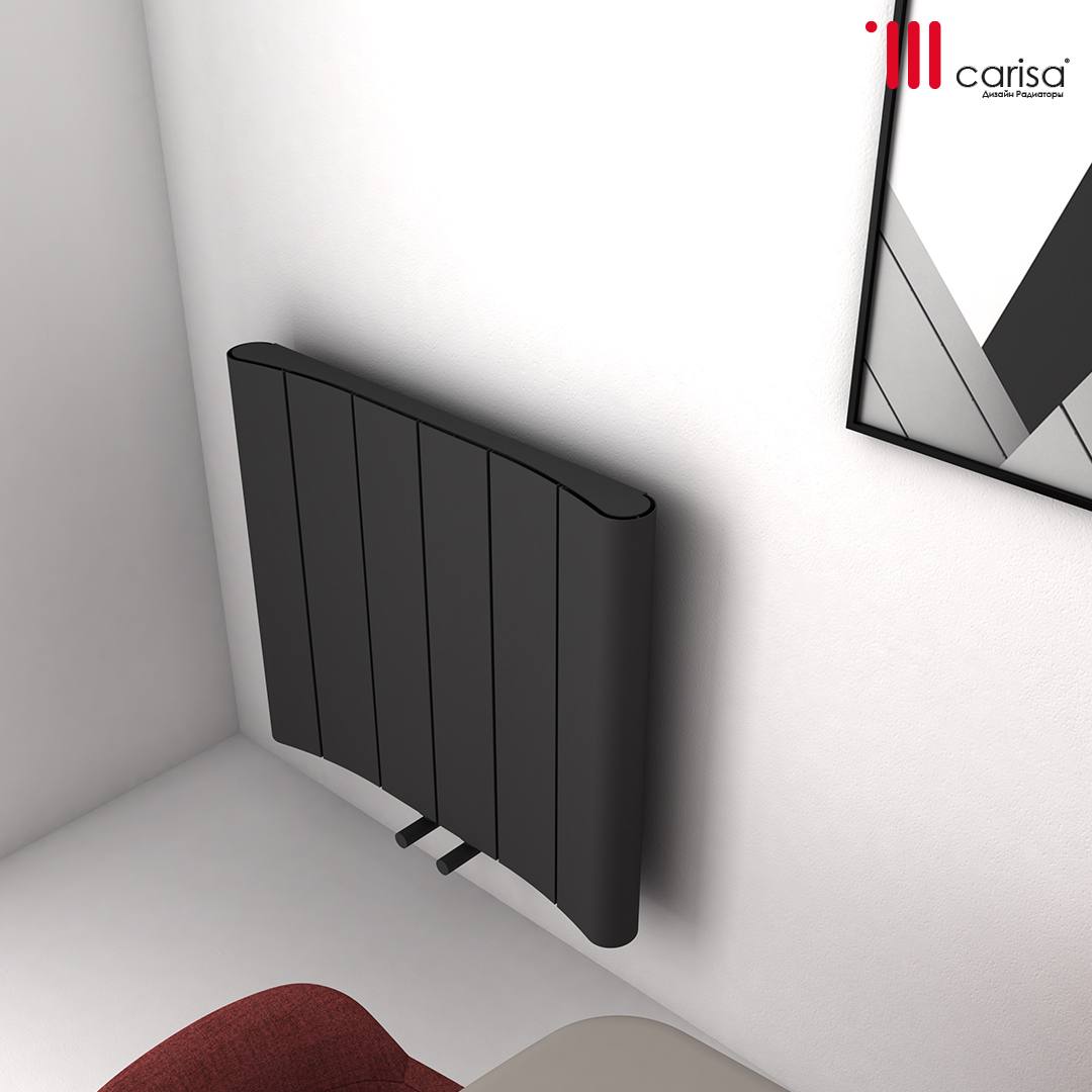 Radiator design CARISA CURVY 1800x370 TXGrey alum