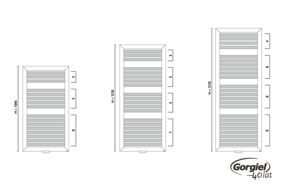 Radiator design GORGIEL ALLIUM AAL 100/55