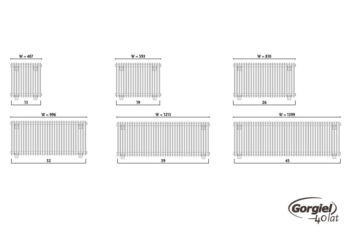 Radiator design GORGIEL IBERIS H AIB H 60/100